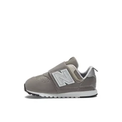 Hot New Balance 574 NEW-B Hook & Loop Wide Sneakers, , 22.5 Raincloud/Silver Metallic