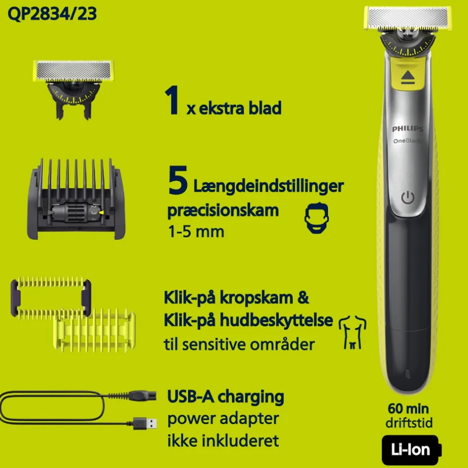 Sale Philips 360 QP2834/23 Oneblade Face & Body Barbermaskine