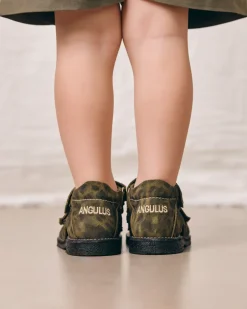 New Angulus 0673-101 Sandaler, , 32 Marshland Print Suede