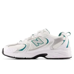 Clearance New Balance 530 Sneakers, , 37.5 White/Silver Metallic/Vintage Teal