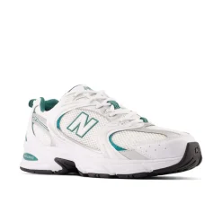 Clearance New Balance 530 Sneakers, , 37.5 White/Silver Metallic/Vintage Teal