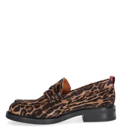 Sale Billi Bi A8446 Loafers, , 39 Leopard Suede/Red