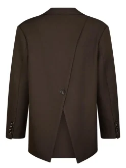 Hot Neo Noir Aarielle Structure Blazer, , 34 Dark Brown