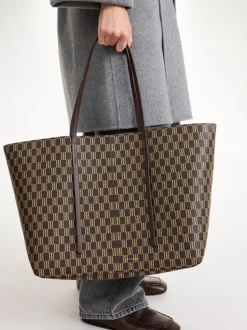 Best By Malene Birger Abi Monogram Tote Bag, Shale