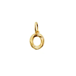 Online Maanesten Alfabet Vedhæng, Gold Plated - O