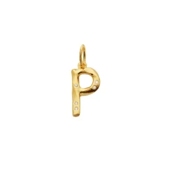 Best Maanesten Alfabet Vedhæng, Gold Plated - P