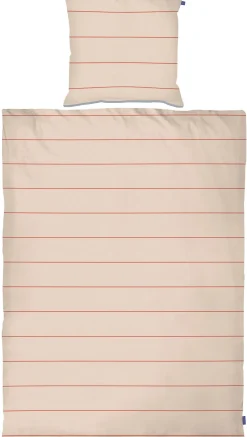 Best Mette Ditmer Align Sengesæt, , 140x220 cm Bright Red/Sand
