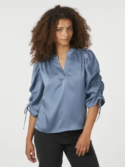 Neo Noir Alvira Drapy Satin Bluse, , 40*Dame Bluser & Skjorter