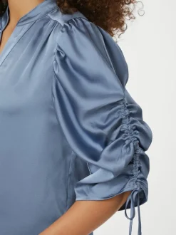 Neo Noir Alvira Drapy Satin Bluse, , 40*Dame Bluser & Skjorter