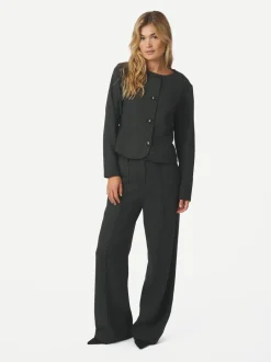 New Neo Noir Amanda Herringbone Jakke, , 36 Antracit