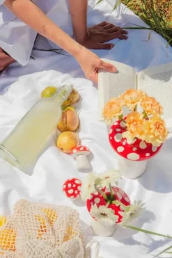 Best Doiy Amanita Svampe Vase, Rød/ Hvid