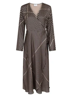 Neo Noir Amber Mix Lines Kjole, , 34*Dame Kjoler