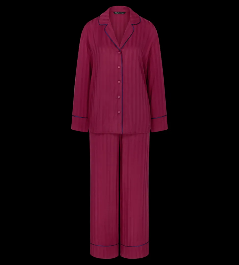Online Triumph Amourette Jacquard Pyjamas, , 38 Marsala