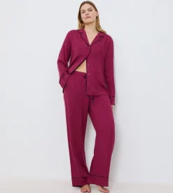 Online Triumph Amourette Jacquard Pyjamas, , 38 Marsala