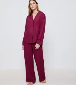 Online Triumph Amourette Jacquard Pyjamas, , 38 Marsala