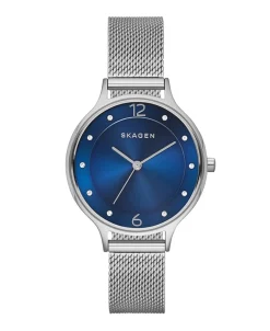 Online Skagen Anita SKW2307 Dameur, Stål/Blå, 30 mm Sølv
