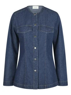 Hot Neo Noir Annie Denim Skjorte, , 34 Dark Blue