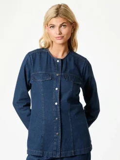 Hot Neo Noir Annie Denim Skjorte, , 34 Dark Blue