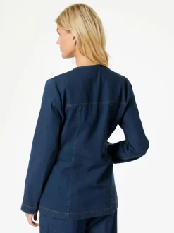 Hot Neo Noir Annie Denim Skjorte, , 34 Dark Blue