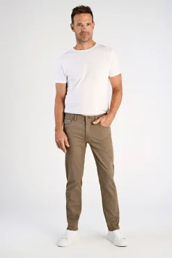 Hot Bison AOP Superflex 5 Pocket Bukser, , W33/L32 Dk Sand