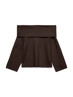 Hot Vero Moda Aries Offshoulder Striktrøje, , XL Chocolate Torte