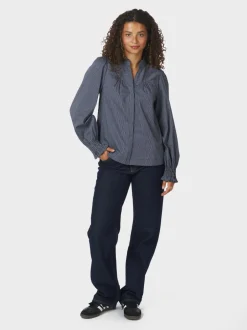Neo Noir Astrida Stripe Stone Bluse, , 40*Dame Bluser & Skjorter