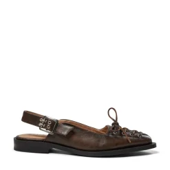 Best Pavement Athena Slingback Ballerinasko, , 41 Brown Matte