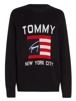 Tommy Jeans Athlethic Flag Striktrøje, , L* Strik