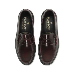 Clearance Playboy Footwear Austin Loafers, 42 Bordo Polido