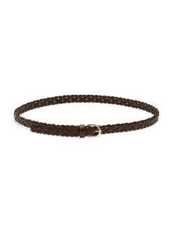Sale Pieces Avery Braided Bælte, , 90 cm Hot Fudge
