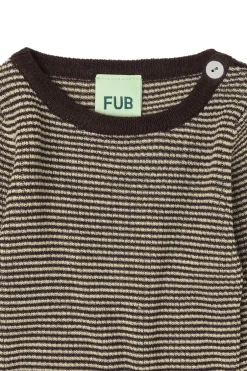 New FUB Baby Rib Bluse, , 74 cm Mocca/Wheat
