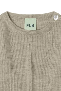 Clearance FUB Baby Rib Bluse, , 74 cm Oat Melange