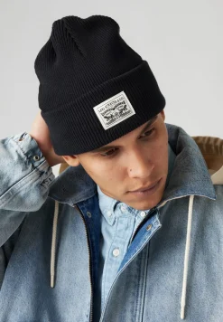 Hot Levi's Backpatch Beanie, Regular Black