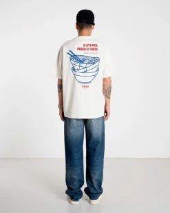 Clearance Woodbird Baine Noodle T-Shirt, , M Off White
