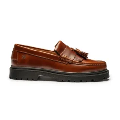 Clearance Playboy Footwear Baker Loafers, , 40 Brandy
