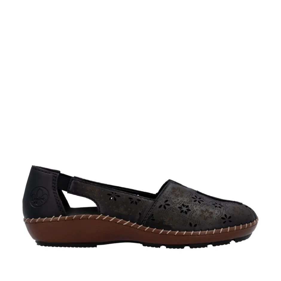 Hot Rieker Ballerinasko, , 36 Black/Black