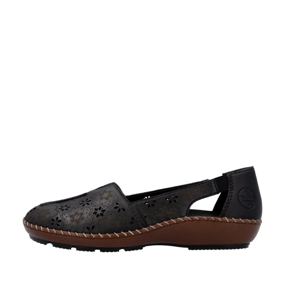 Hot Rieker Ballerinasko, , 36 Black/Black