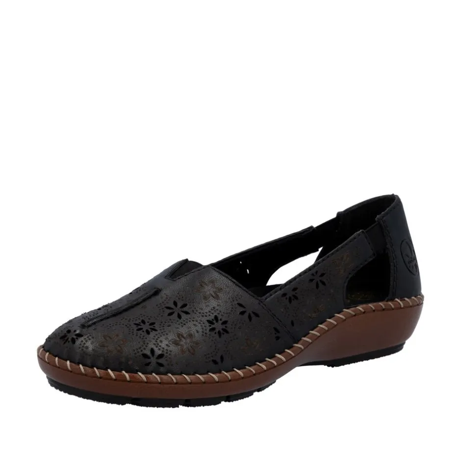 Hot Rieker Ballerinasko, , 36 Black/Black