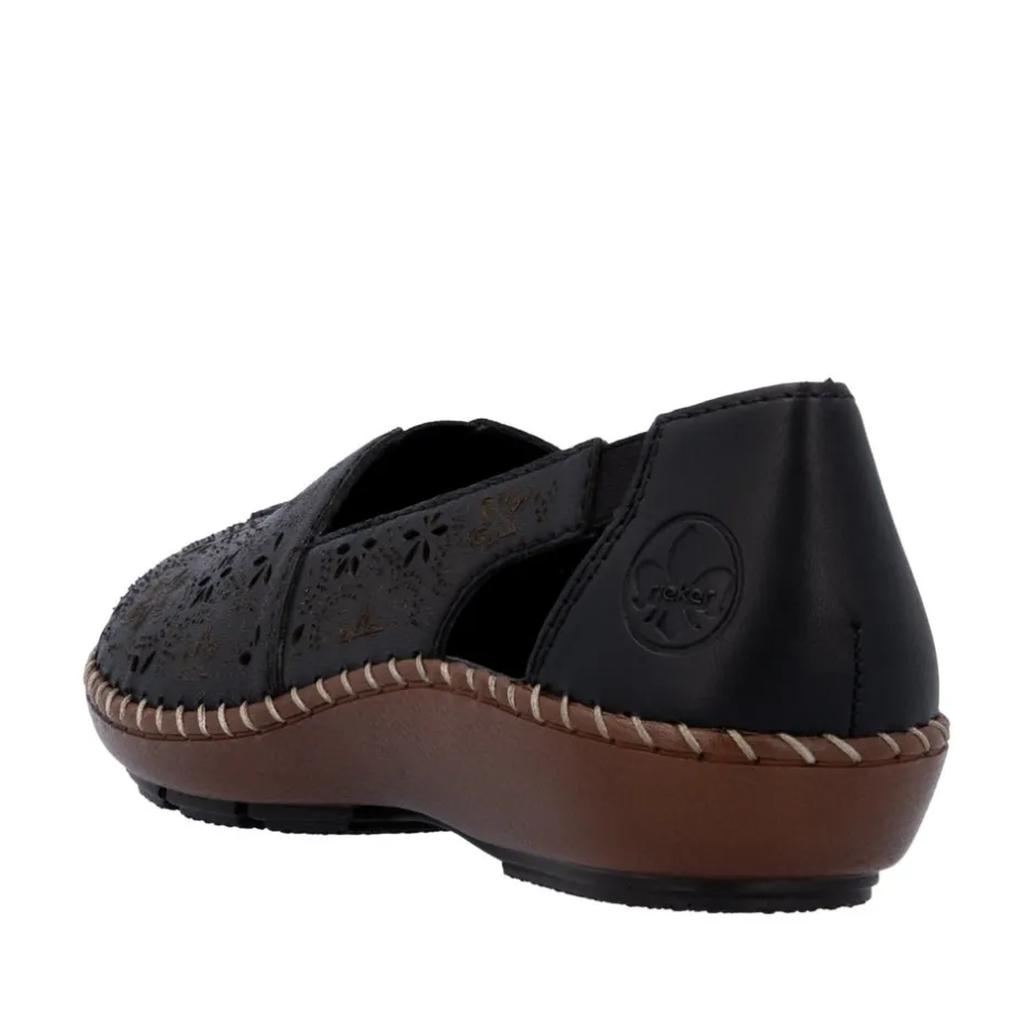 Hot Rieker Ballerinasko, , 36 Black/Black