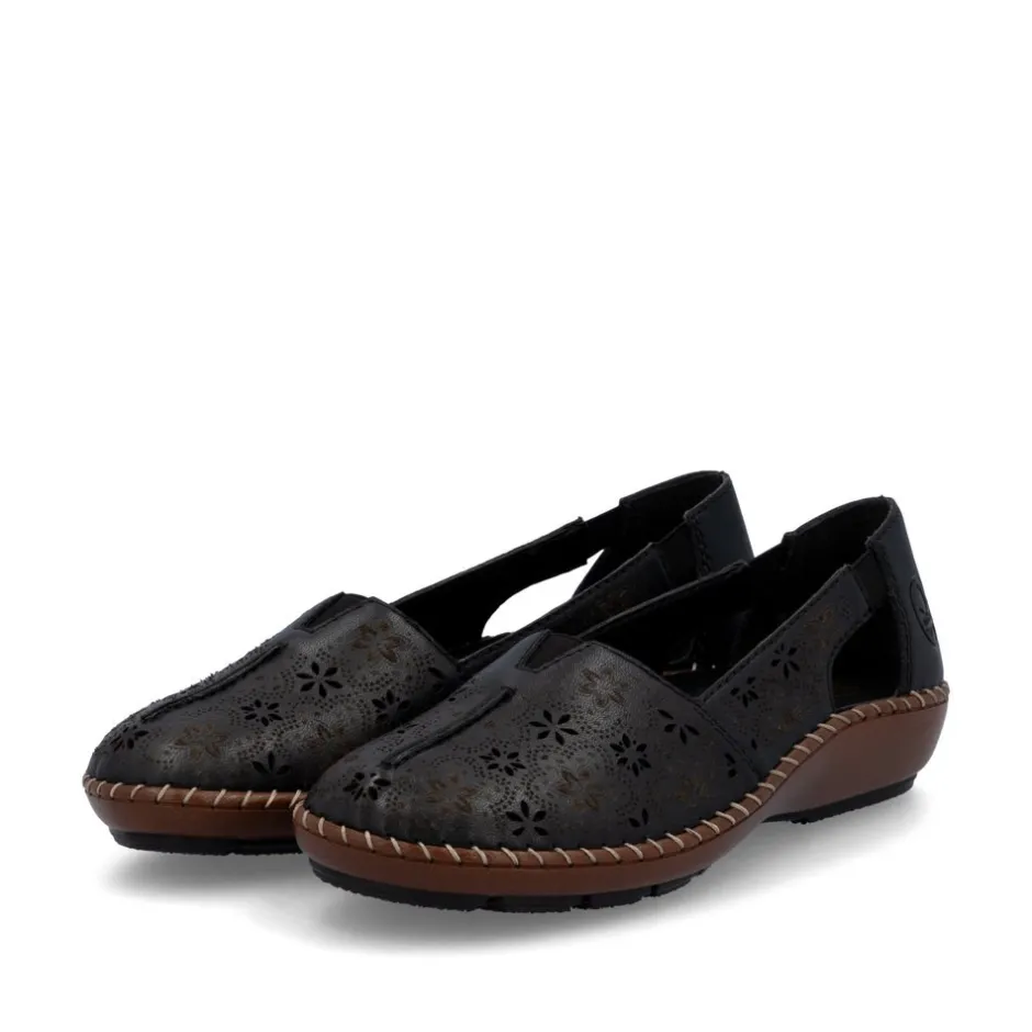 Hot Rieker Ballerinasko, , 36 Black/Black