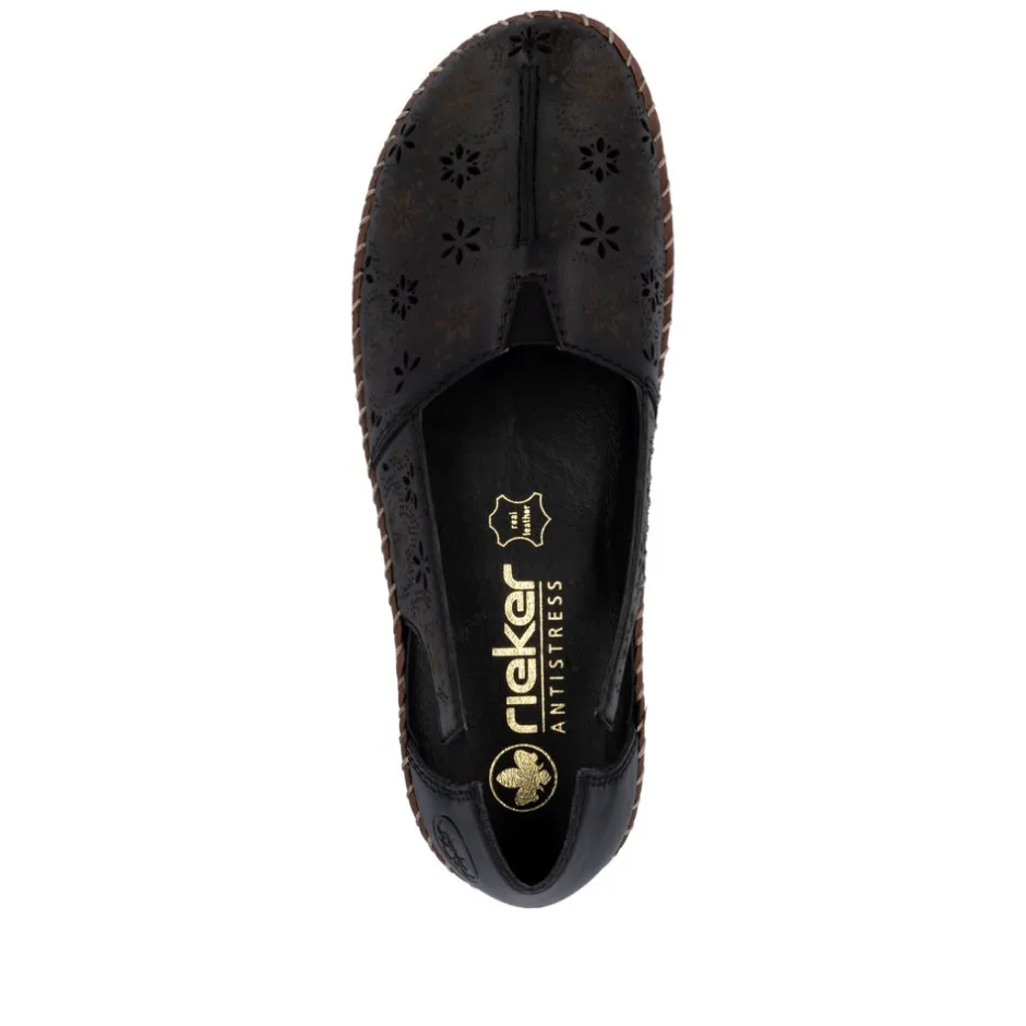 Hot Rieker Ballerinasko, , 36 Black/Black