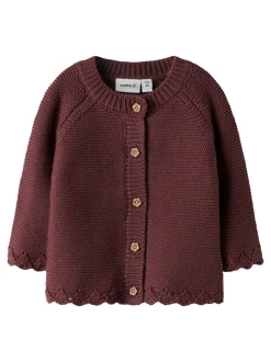 Outlet Name It Balsalmi Knit Cardigan, , 68 cm Oxblood Red