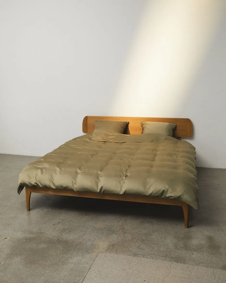 Clearance Nordic Weaving Bambus Sengetøj, , 200x220 cm Khaki