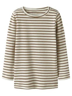Hot Name It Bani Langærmet T-shirt, , 98 cm Toasted Coconut