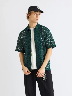 Outlet Woodbird Banks Lace Skjorte, , M Sports Green