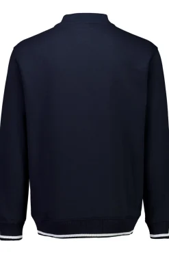 Hot Bison Baseball Collar Cardigan, , L Navy