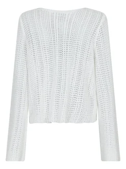 Best Neo Noir Bates Crochet Knit Cardigan, , 42 White
