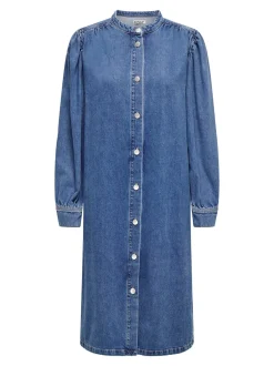 New ONLY Beate Midi Kjole, , S Medium Blue Denim