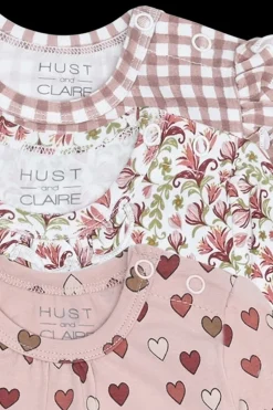 New Hust & Claire Bella Little Check 3-pak Body, , 86 cm Adobe Rose