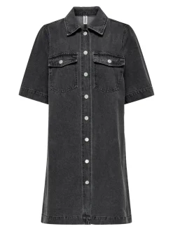Discount ONLY Belle Denimkjole, , XS Washed Black